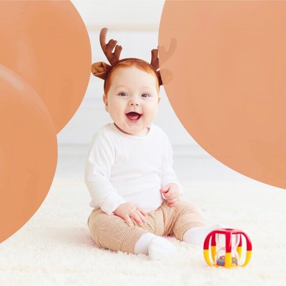 Light Brown Large Round Balloons. Set of 8. 24-Inch (781) - Picture 4 of 4